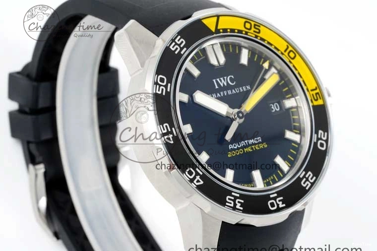 MIROTIME 0211 Bright Aquatimer Automatic SS RSF 1:1 Best Edition Black Yellow Dial on Black Rubber Strap A 7068